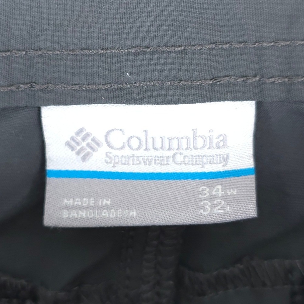 Columbia Cargo Pants Mens 34x32 Gray Omni-Shade Hiking Outdoor Nylon Gorpcore - Picture 7 of 12